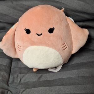 Squishmallows Pink and White Plush Stingray